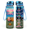 Personalized Camping Queen Water Tracker Bottle - Gift Idea For Camping Lovers - Never Underestimate An Old Lady Who Loves Camping And Was Born In May