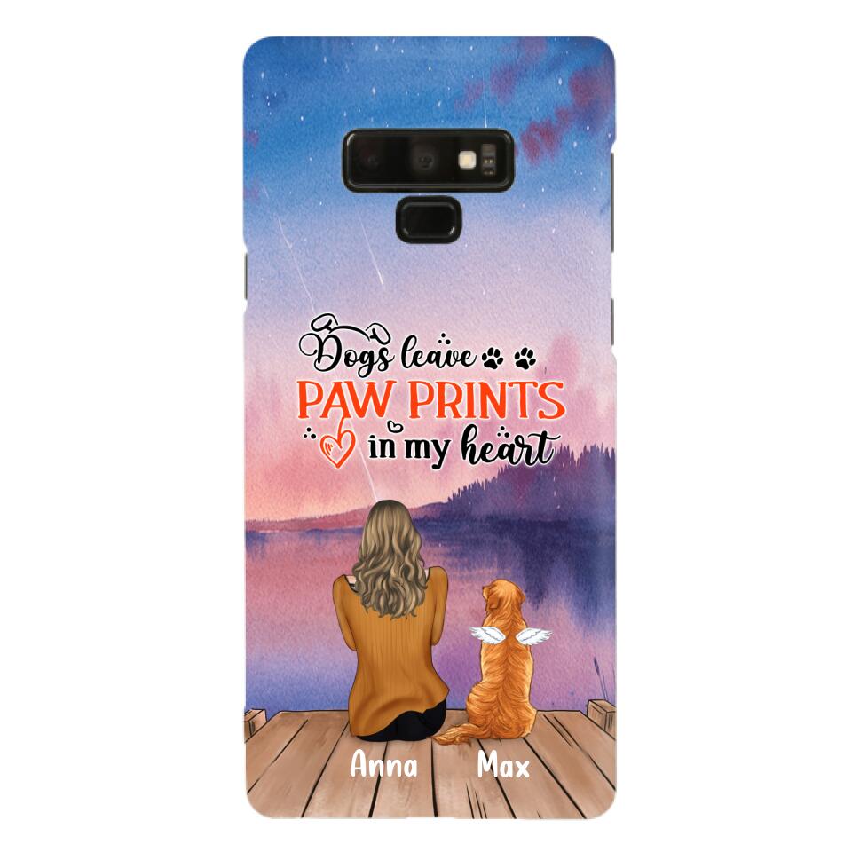Personalized Dog Phone Case - Up to 4 Dogs - Gift Idea For Dog Lover - My Angel Has Paws - Case For iPhone And Samsung