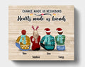 Personalized Neighbors Canvas - Up to 8 People - Christmas Gift For Neighbors - Chance Made Us Neighbors Hearts Made Us Friends