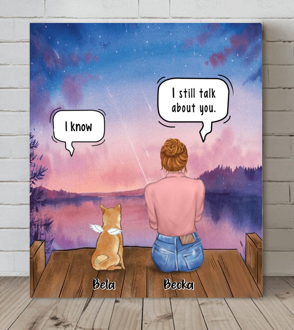 Personalized Pet Mom/Dad Canvas - Up to 4 Pets - Gift Idea For Pet Lover - FXVV9O