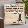 Personalized To My Farrier From Horses Pillow Cover - Up to 4 Horses - Gift Idea For Horse Lover