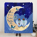 Personalized Sister Moon Quilt/Fleece Blanket/Pillow Cover - Best Gift For Sisters - Up to 5 Women - Sisters Forever Linked Together