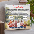 Personalized Best Friends Conversation Pillow Cover - Up To 6 Bestie - Best Gift For Friends/Bestie
