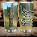 Personalized Hunting Tumbler - Man/Woman/Couple/Single Parent/ Parents With Up to 2 Kids And 4 Pets - Gift For Hunting Lover - Hunting Is My Favorite Season
