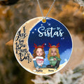 Personalized Best Friend Circle Acrylic Ornament - Christmas Gift for Friends/Sisters/Besties - I Love You To The Moon & Back