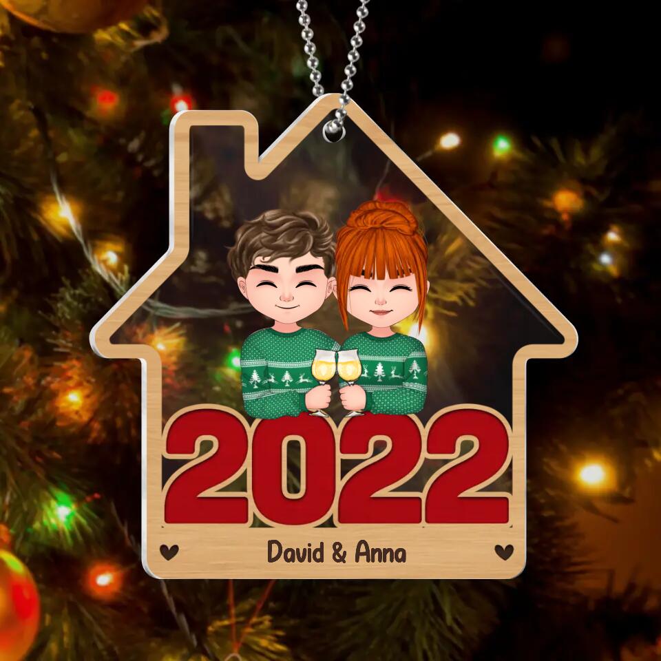 Custom Personalized 2026 Family Christmas Acrylic Ornament - Christmas Gift Idea For Couple/ Family