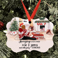 Personalized Hugging Couple Xmas Aluminium Ornament - Gift Idea For Couple/Anniversary Gift - Annoying Each Other For 5 Years And Still Going Strong
