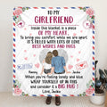 Personalized To My Girlfriend/Wife Quilt/Fleece Throw Blanket - Gift Idea For Couple/Wife/Girlfriend - Inside This Blanket Is A Piece Of My Heart