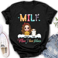 Personalized Cat Mom Winter T-shirt/Long Sleeve/Sweatshirt/Hoodie - Gift Idea For Cat Lover With Up to 4 Cats - Christmas/Winter Gift - MILF Man I Love Felines