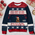 Personalized Christmas Pet All-Over Print Sweater - Up to 3 Dogs - Gift For Dog/Cat/Horse Lovers - Every Snack You Make Every Meal You Bake