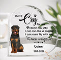 Personalized Dog Photo Acrylic Plaque - Memorial Gift For Dog Owners - Don't Cry For Me Mom