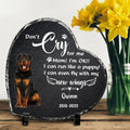 Personalized Dog Photo Heart Lithograph - Memorial Gift For Dog Owners - Don't Cry For Me Mom