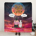 Personalized Memorial Pet Mom Quilt/Fleece Blanket - Gift Idea For Dog/Cat Lovers - Up to 3 Pets - I Love You To The Moon & Back