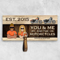 Personalized Biker Couple Key Holder - Gift Idea For Couple/Bikers - You & Me And The Motorcycle
