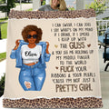 Personalized Girl Fleece/ Quilt Blanket - Gift For Girl/ Birthday Gift -  I'm Not Just A Pretty Girl