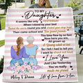 Personalized To My Daughter Quilt/Fleece Blanket - Gift Idea For Daughter From Mom - It Seems Like Only Yesterday