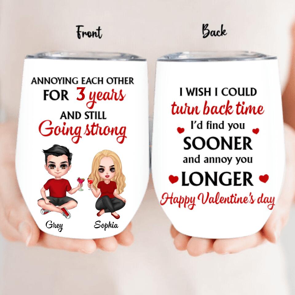 Personalized Wine Tumbler - Gifts for Lovers, Couples, Husband and Wife - Annoying Couple