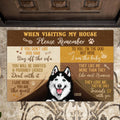 Personalized Dog Doormat - Gift Idea For Dog Lover - When Visiting My House