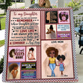 Personalized To My Daughter Fleece Throw Blanket & Quilt - Gift Idea From Mom To Daughter - You'll Always Be My Baby Girl