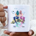 Custom Personalized Mermaid Best Friends Coffee Mug - Gift for Mermaid Lovers, Besties
