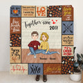 Personalized Together Couple Quilt/Fleece Throw Blanket/Pillow Cover - Gift Idea For Couple - Together Since 2017