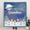 Personalized Christmas Kids Fleece Blanket/Quilt - Gift for Mother/Grandmother/Grandpa/Aunt