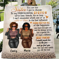 Personalized Best Friend Fleece Throw Blanket/Quilt - Gift Idea For Best Friend - You Are The Sister I Got To Choose
