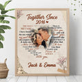 Personalized Couple Photo Poster - Mother's Day Gift From Husband - The Day I Met You