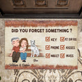 Personalized Pet Couple Doormat - Up to 2 Pets - Gift For Couple/Dog/Cat Lovers - Mother's Day Gift From Husband - Did You Forget Something