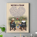 Personalized Fishing Couple Vertical Canvas - Gift Idea For Couple/Fishing Lovers - We're A Team