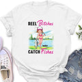 Personalized Fishing Girl Shirt/Hoodie/Long Sleeve/Sweatshirt - Gift Idea For Fishing Lovers - Reel Bitches Catch Fishes