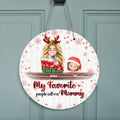 Personalized Mommy And Kids Xmas Circle Wall Art - Mom With Up to 5 Kids - Christmas Gift For Mom - T1IGHH