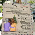 Personalized Letter Fleece Blanket/Quilt - Gift from Mom to Daughter/Grandma to Granddaughter