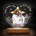Custom Personalized Memorial Led Light - Memorial Gift For Family Member/ Mother's Day/Father's Day - God Has You In His Arms I Have You In My Heart