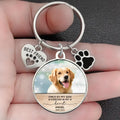 Personalized Photo Keychain Pet Charm Key Ornaments - Memorial Gift for Dog/Cat Lovers - Once By My Side Forever In My Heart