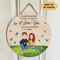 Personalized Couple Round Wooden Sign - I Love You Now and Always - Gift Idea For Couple/ Valentines/ Husband/ Wife - Mother's Day Gift For Wife From Husband