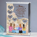 Personalized Mother And Daughter Rectangle Acrylic Plaque - Mother's Day Gift From Daughters - Up to 4 Daughters - Thank You Gift For Mother From Daughter - We Love You