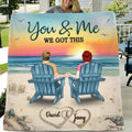 Personalized Couple Quilt/Fleece Blanket - Gift Idea For Couple - You & Me We Got This