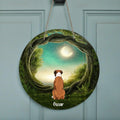 Personalized Memorial Pet Door Sign - Gift for Dog/Cat Lovers - Up to 5 Pets - She still talks about you
