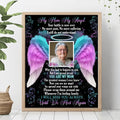 Custom Personalized My Angel Memorial Poster - Memorial Gift Idea For Mom/Dad/ Husband/Wife - My Mom My Angel I Will Miss You Always