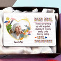 Personalized Thanks Mom Aluminum Wallet Card - Mother's Day Gift For Mom From Children - Thanks For Putting Up With My Sibling Love Your Favorite