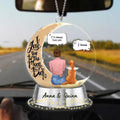 Personalized Memorial Pet Moon Acrylic Ornament - Up to 4 Pets - Memorial Gift Idea For Dog/Cat Owners - I Love You To The Moon & Back