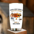 Personalized Dog Camping Queen Tumbler - Gift Idea For Camping Lovers/Friends/Dog Mom - Up to 3 Dogs - Kinda Busy Being A Camping Queen
