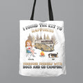 Personalized Dog Camping Queen Canvas Bag - Gift Idea For Camping Lovers/Friends/Dog Mom/Mother's Day Gift - Up to 3 Dogs - I Found The Key To Happiness