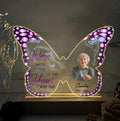 Custom Personalized Memorial Photo Acrylic Night Light - Memorial Gift Idea For Mother's Day/Father's Day - Your Wings Were Ready But My Heart Was Not