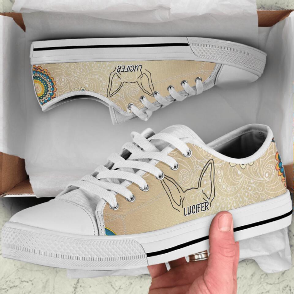 Personalized Dog Ears Sneakers - Gift Idea For Dog Lover/Mother's Day/Father's Day Gift