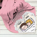 Personalized Cute Couple Quilt/Fleece Throw Blanket - Gift Idea For Couple - I Love You Even Though You Fart When We're In Bed