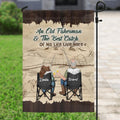 Personalized Fishing Couple Flag Sign - Gift Idea For Father's Day/Fishing Lovers - An Old Fisherman And The Best Catch Of His Life Live Here