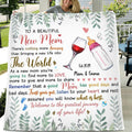 Personalized New Mom Fleece Blanket - Mother's Day Gift For Mom - To A Beautiful New Mom