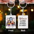 Personalized Bestie Wooden Keychain - Up to 5 Girls - Gift Idea For Friends/Besties/Sisters - W.i.n.o.s Women In Need Of Sanity